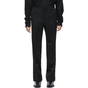 Johnlawrencesullivan Black Slited Trousers