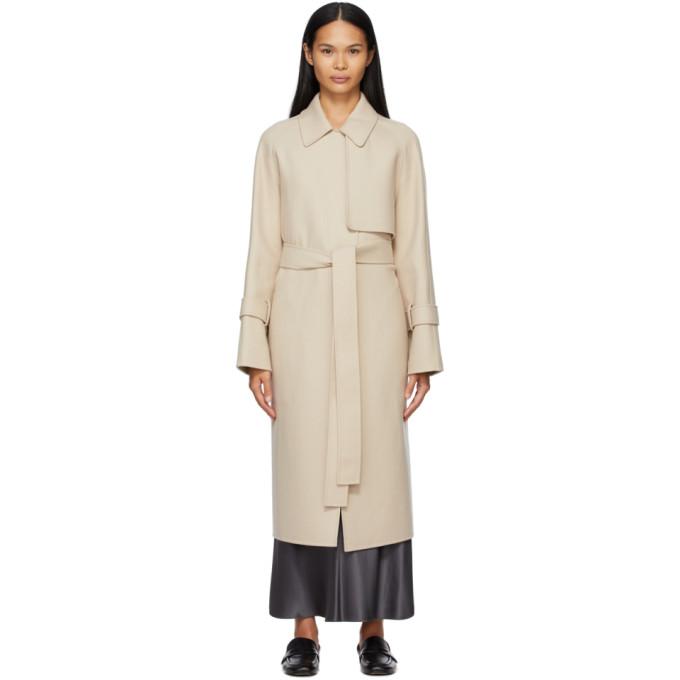 Joseph Beige Wool Double-Felt Cottrell Coat