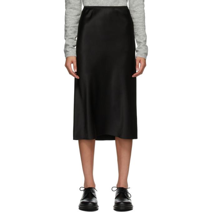Joseph Black Silk Isaak Skirt