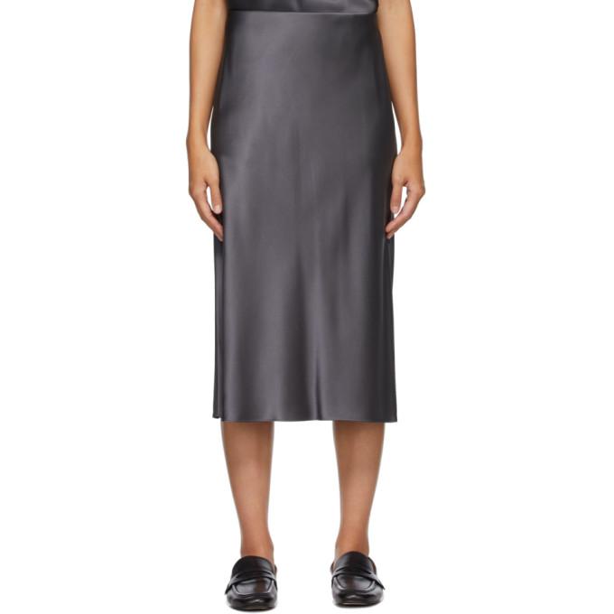 Joseph Grey Silk Isaak Skirt