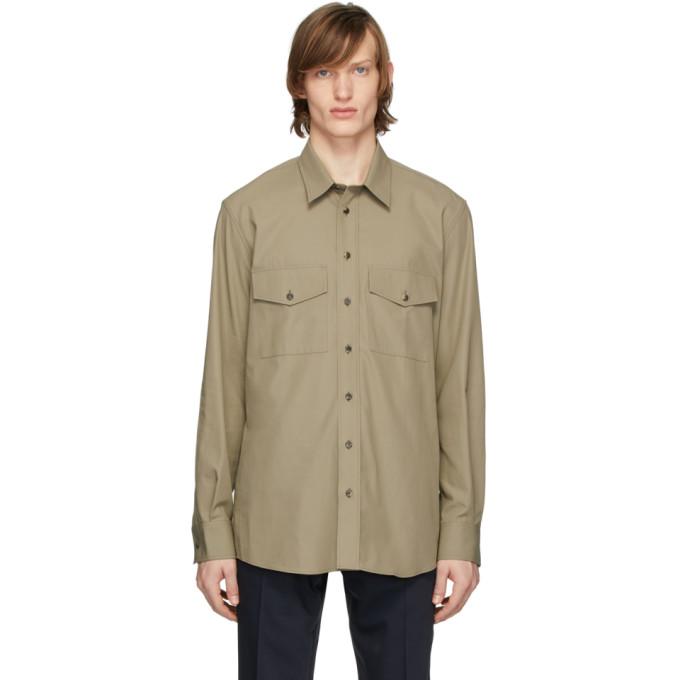 Joseph Khaki Twill Double Pocket Shirt