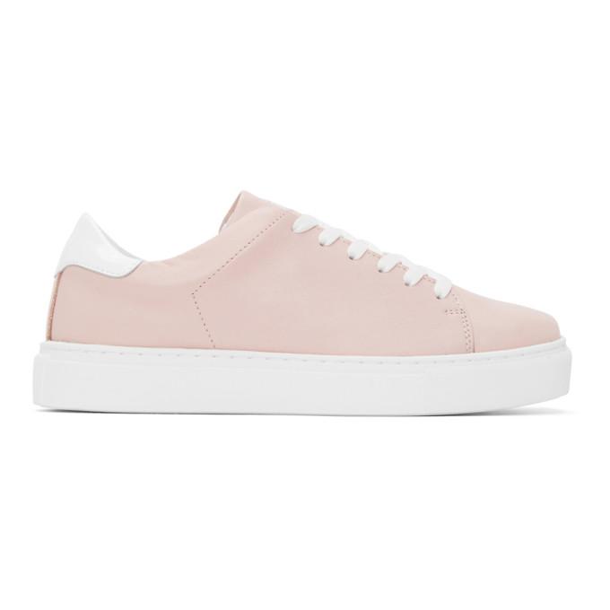 Joshua Sanders Pink and White Square Toe Sneakers