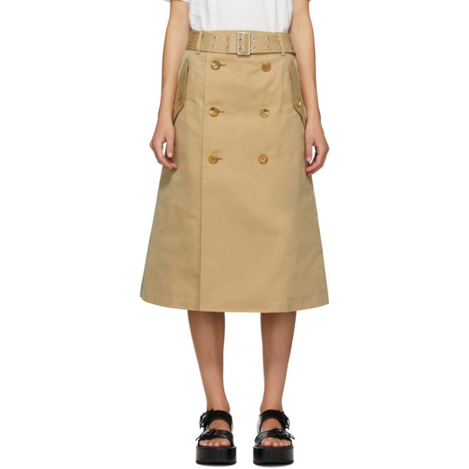 Junya Watanabe Beige Gabardine Skirt