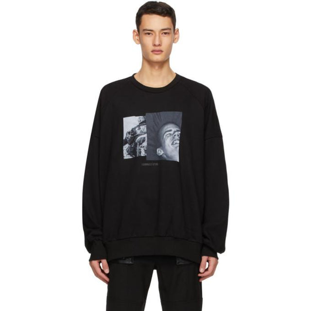 Juun.J Black Face Sweatshirt