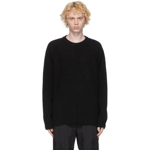 Juun.J Black Knit Cashmere Crewneck Sweater