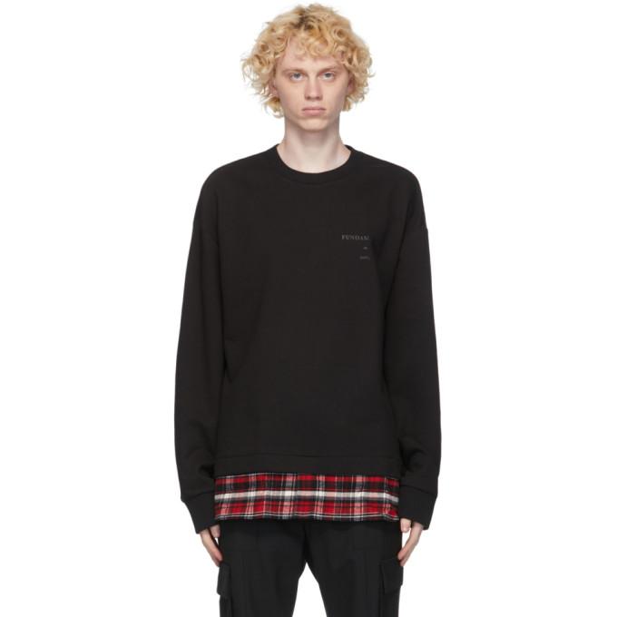 Juun.J Black Layered Sweatshirt
