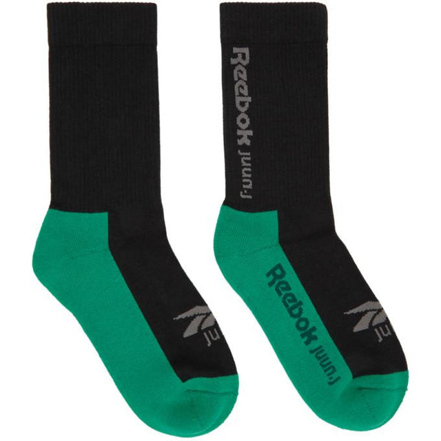 Juun.J Black Reebok Edition Jersey Socks