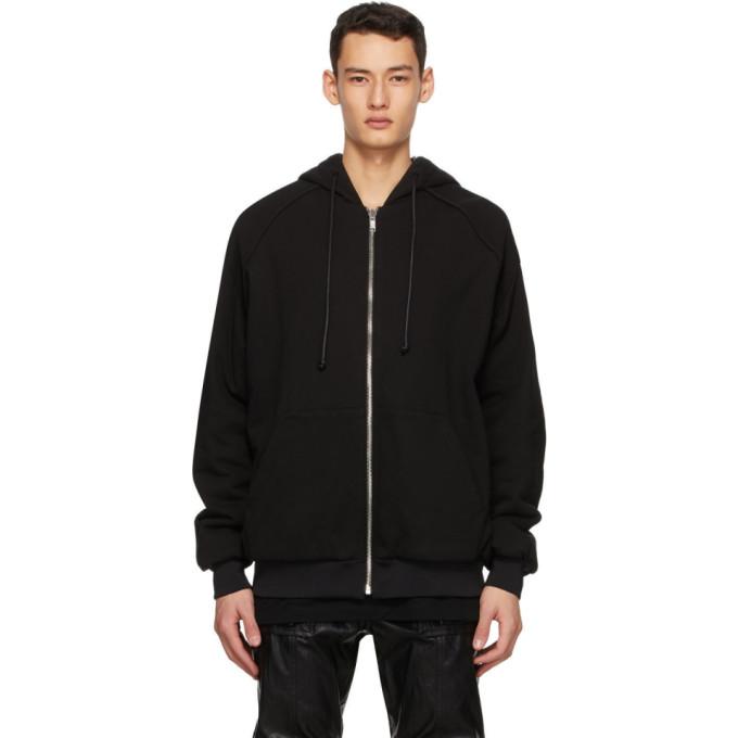 Juun.J Black Zip-Up Hoodie