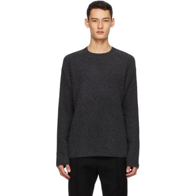 Juun.J Grey Wool Raglan Sweater