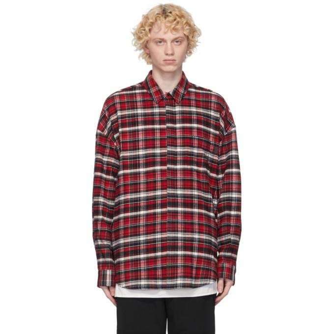 Juun.J Red Flannel Checkered Shirt