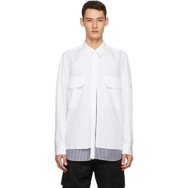 Juun.J White Poplin Layered Shirt