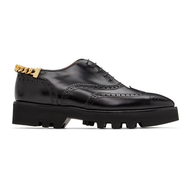 JW Anderson Black Curb Chain Master Loafers