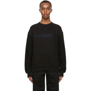 JW Anderson Black Embroidered Logo Sweatshirt