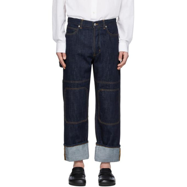 JW Anderson Indigo Patched Jeans