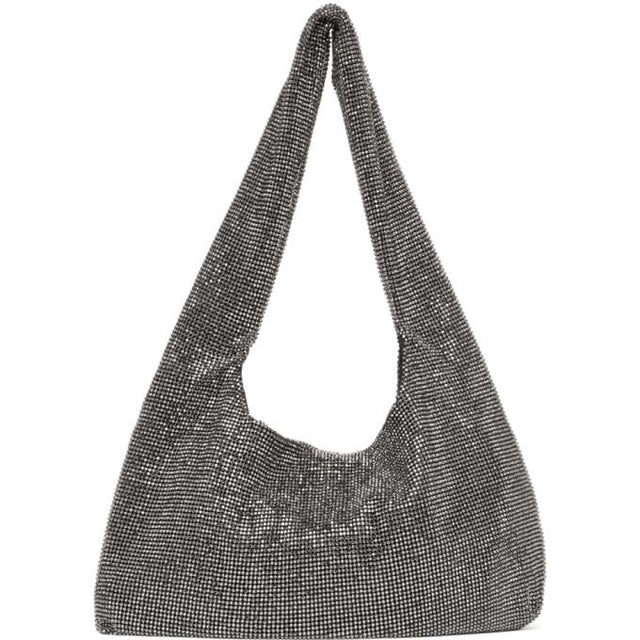 KARA Black Hematite Mesh Armpit Bag