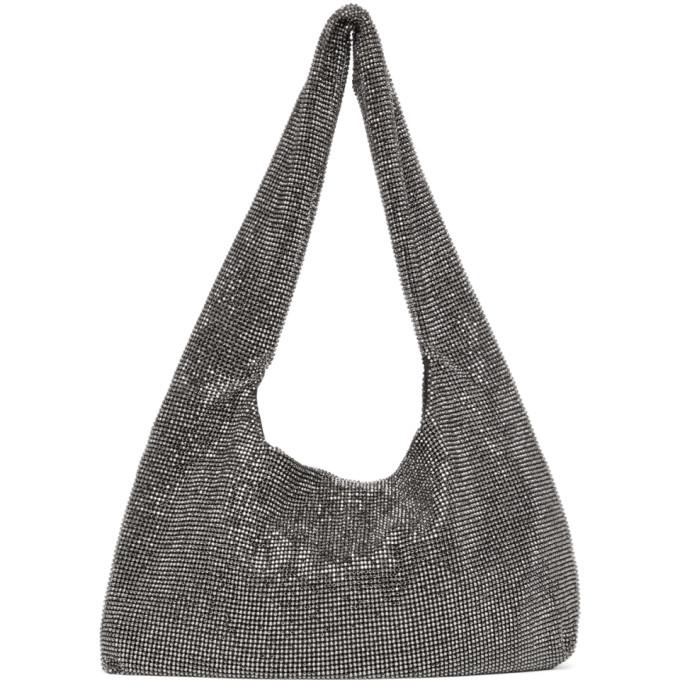 KARA Black Hematite Mesh Armpit Bag