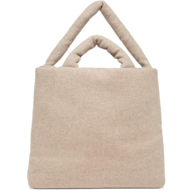 KASSL Editions Beige Wool Felted Large Bag