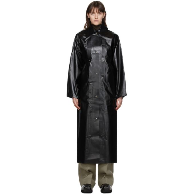 KASSL Editions Black Oil Long Coat