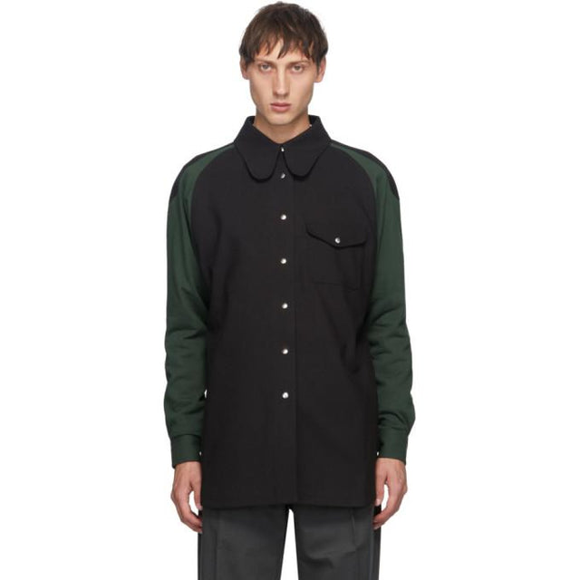 Keenkee Black and Green Curves Shirt