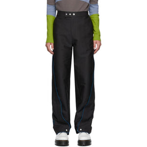 Keenkee Black Wide Side Panel Trousers