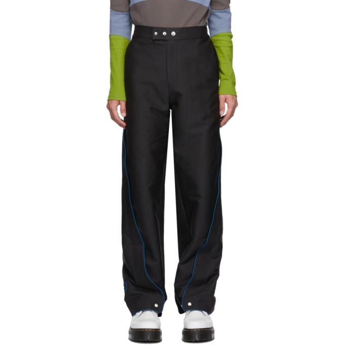 Keenkee Black Wide Side Panel Trousers
