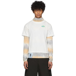 Keenkee White Tie-Dye Layered Long Sleeve T-Shirt