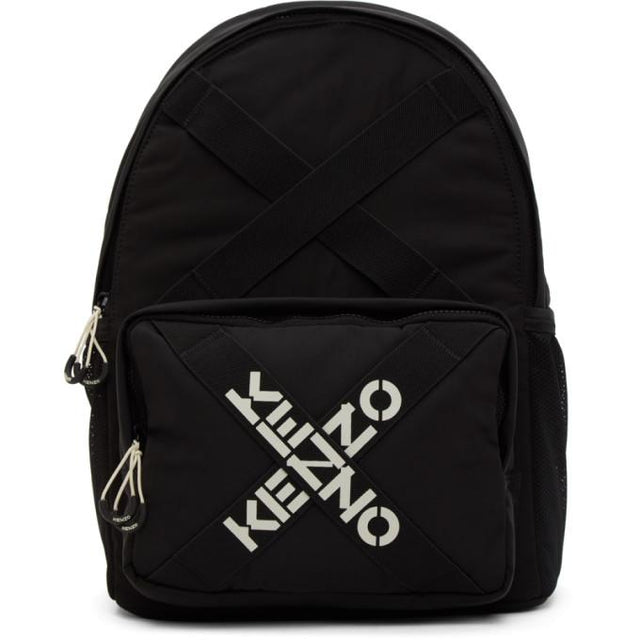 Kenzo Black Sport Logo Backpack