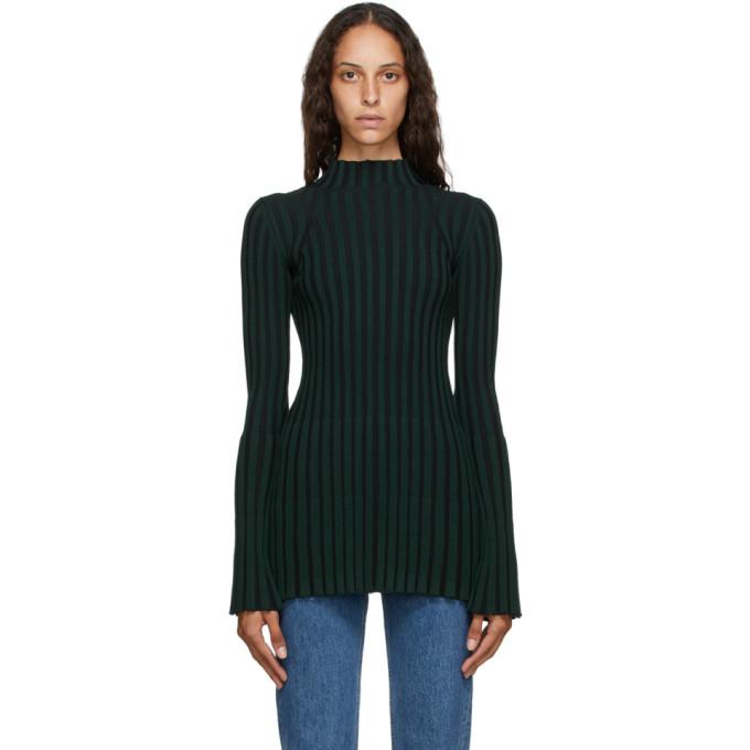 Kenzo Green Ribbed Turtleneck