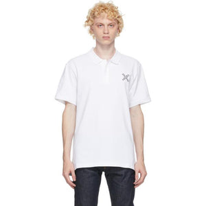 Kenzo White Skate Logo Polo