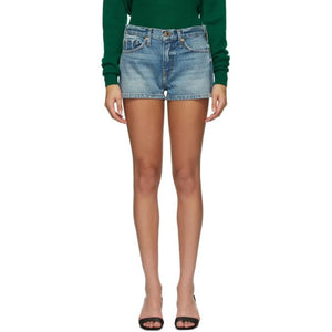 Khaite Blue Charlotte Shorts