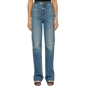 Khaite Blue Isabella Jeans