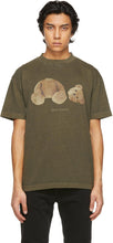 Palm Angels Khaki Bear T-Shirt - T-shirt d'ours Kaki de Palm Angels - 팜 천사 카키 곰 티셔츠