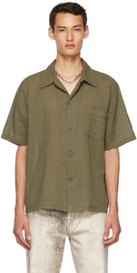 Our Legacy Khaki Box Short Sleeve Shirt - Notre chemise à manches courtes en héritage Kaki Box - 우리의 레거시 카키색 상자 짧은 소매 셔츠