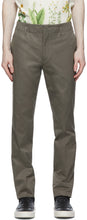 Salvatore Ferragamo Khaki Slim-Fit Trousers - SALVATORE FERRAGAMO KHAKI Pantalon SLIM-FIT - Salvatore Ferragamo Khaki 슬림 맞는 바지