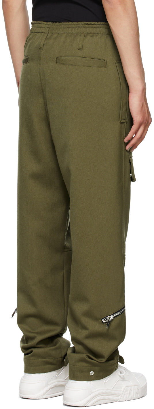 Straight-Leg Tech-Virgin Wool Cargo Trousers