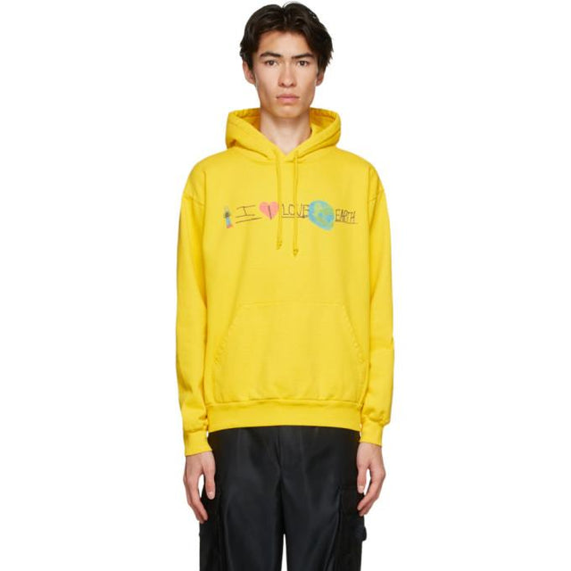 Kids Worldwide Yellow I Love Earth Hoodie