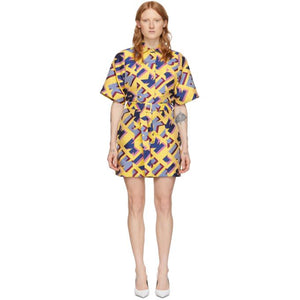 Kirin Multicolor Jacquard Typo Dress