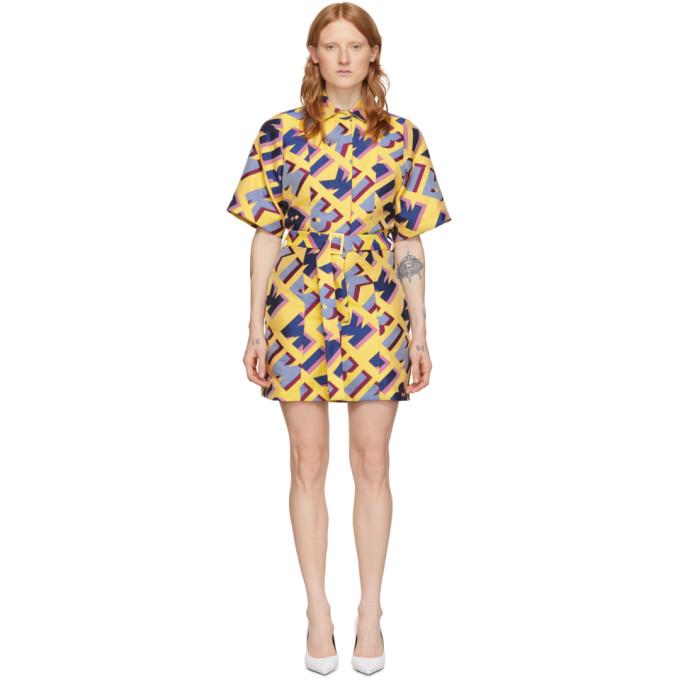Kirin Multicolor Jacquard Typo Dress
