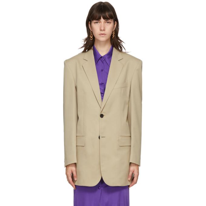 Kwaidan Editions Beige Wool Single-Breasted Blazer