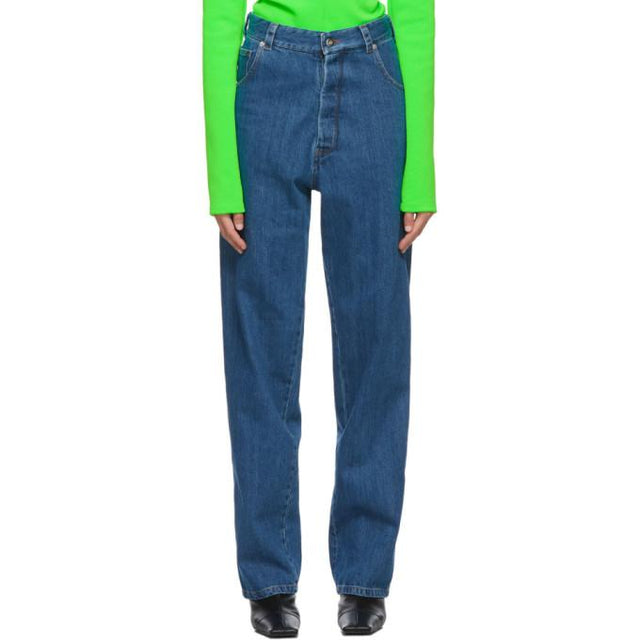 Kwaidan Editions Blue Denim Straight-Leg Jeans