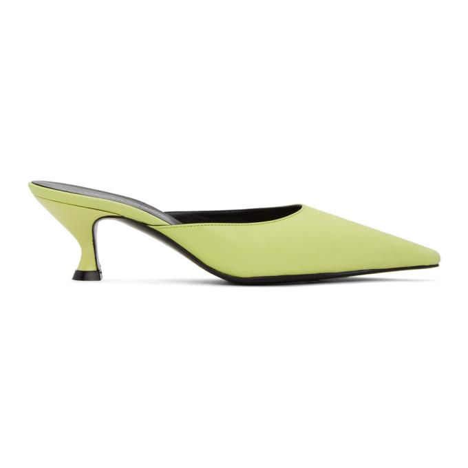 Kwaidan Editions Green Kitten Heel Mules
