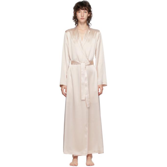 La Perla Pink Silk Long Robe
