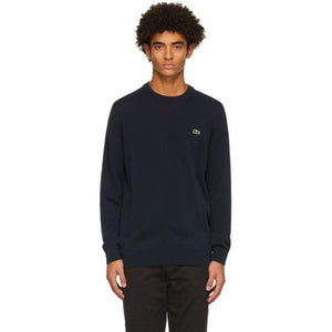 Lacoste Navy Cotton Crewneck Sweater