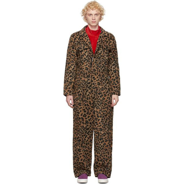 Landlord Brown Leopard Jumpsuit