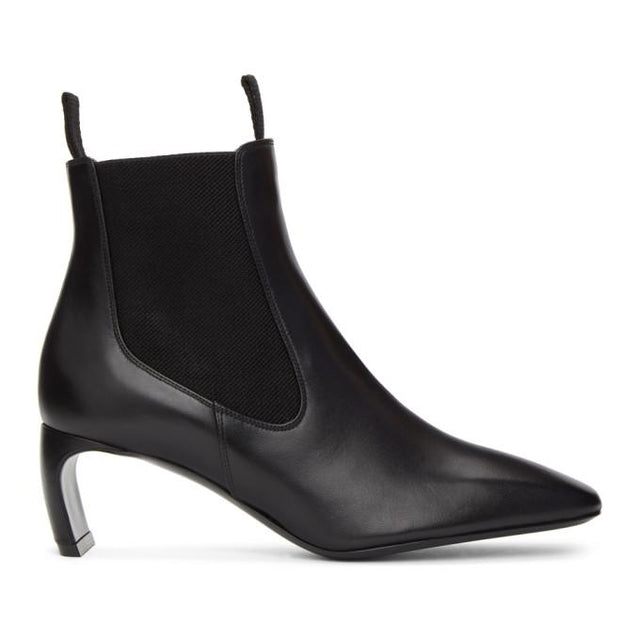 Lanvin Black Banana Heel Boots