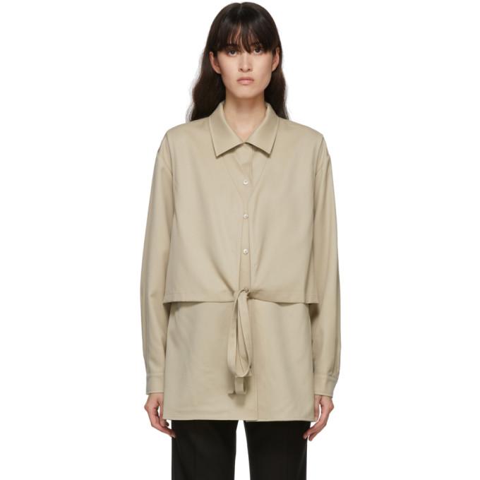 LE17SEPTEMBRE Beige Wool Layered Blouse