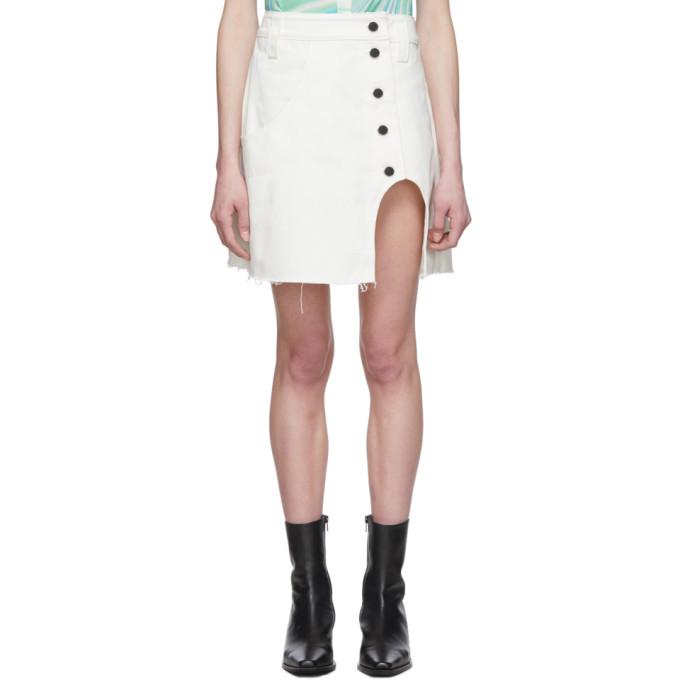 Lecavalier White Denim A-Line Miniskirt