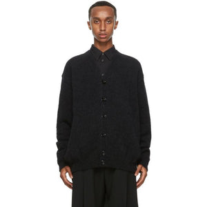 Lemaire Black Wool Hairy Oversized Cardigan