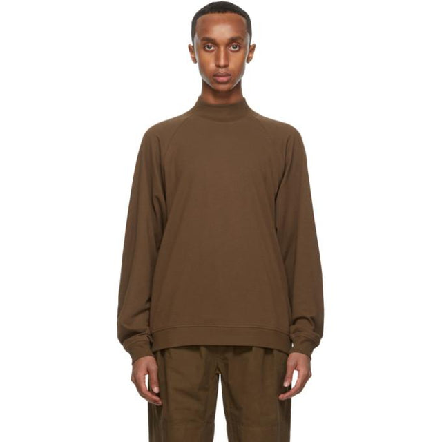 Lemaire Brown Cotton Crepe Sweatshirt