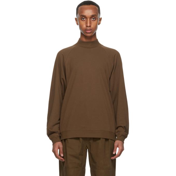 Lemaire Brown Cotton Crepe Sweatshirt